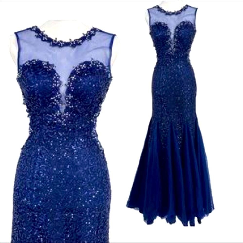 FabuLuxe- Beaded Formal Dress
